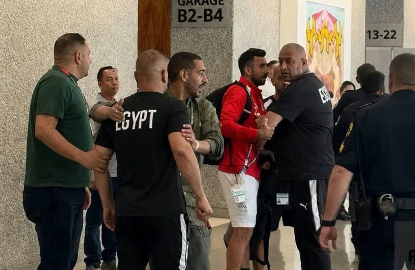 شاهد.. مشادة قوية بين إبراهيم حسن وأمن فندق