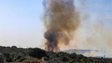 حريق كبير في منطقة صوّان التابعة لقعقعية الجسر جنوب لبنان