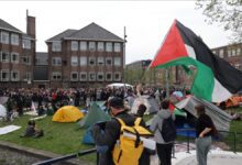 مظاهرات داعمة لفلسطين في جامعة أمستردام الهولندية/ الأناضول