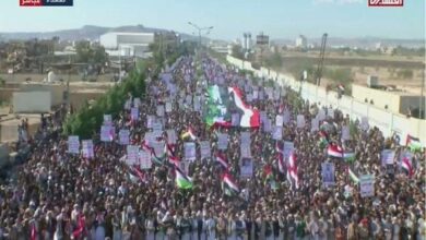 مسيرات مليونية في صعدة باليمن نصرة لغزة