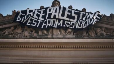 توقيف 22 محتجا خلال تظاهرة داعمة للفلسطينيين في متحف بنيويورك