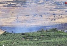 قوات الاحتلال الإسرائيلي تفتعل حريقاً في أراضي بقعاثا وجباثا الخشب والحرية بالجولان المحتل