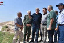 وزير الزراعة يتفقد أعمال صيانة قناة ري طار العلا الشمالية في بلدة شيزر – S A N A