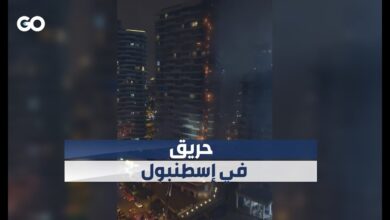 حريق ضخم في أحد أبراج إسطنبول