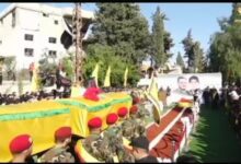 حزب الله شيع شهيدين في حولا على طريق القدس