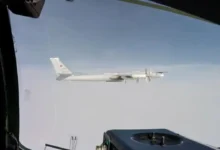 للمرة الأولى، الولايات المتحدة وكندا تعترضان بشكل مشترك قاذفات القنابل الاستراتيجية Tu-95Ms الروسية وH-6K الصينية فوق أل...