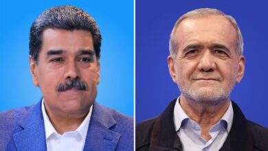 مباحثات هاتفية بين مادورو وبزشكيان