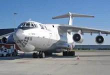 هبوط طائرة Il-76Td الروسية المتخصصة في نقل الأسلحة في إيران