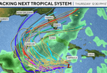 اخبار مترجمة :التهديد التالي للطقس الاستوائي يتشكل في منطقة البحر الكاريبي. هل ستتحرك نحو ساحل خليج فلوريدا؟