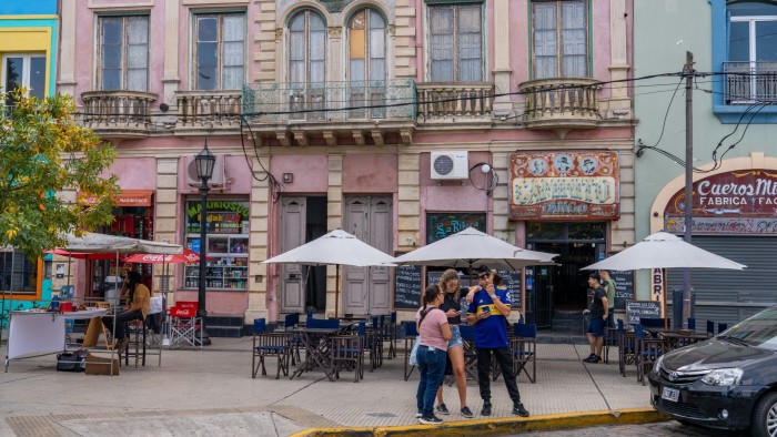 Tourists in Buenos Aires.