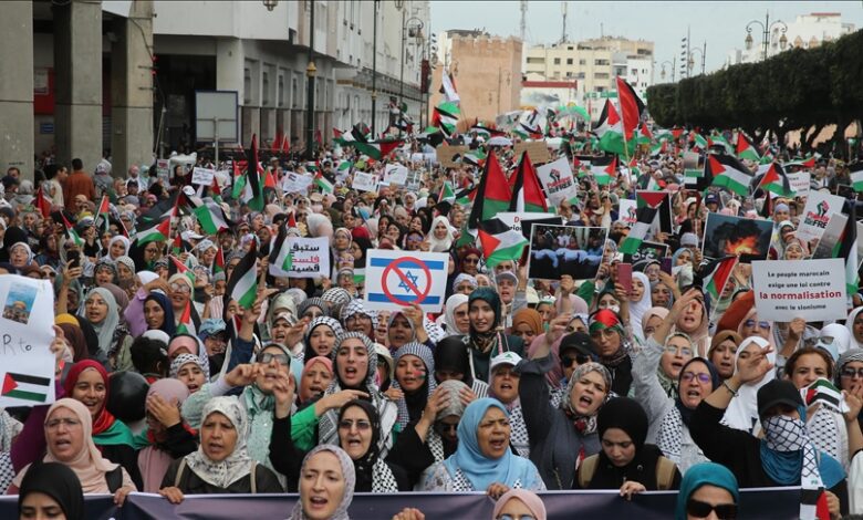 التضامن مع غزة يتصدر المشهدين الحقوقي والاحتجاجي في المغرب منذ بداية 2024