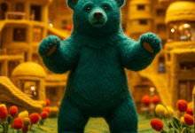 A photo of a green bear from Whisk.