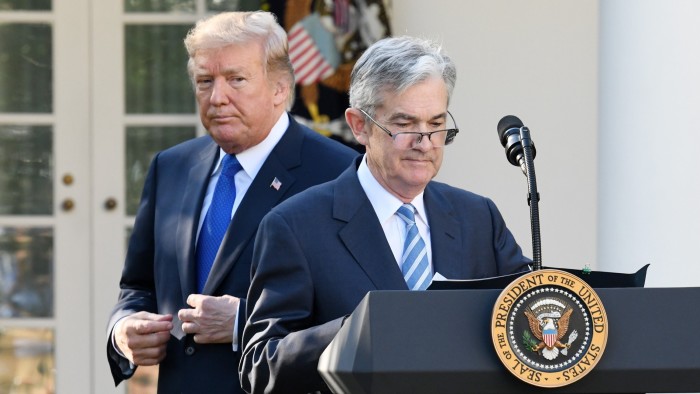 Jerome Powell and President elect Donald Trump