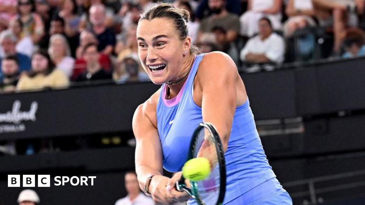 Aryna Sabalenka in action