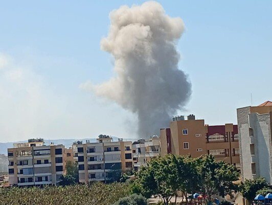 صورة توضيحية - غارة على المبنى المهدّد في العباسية