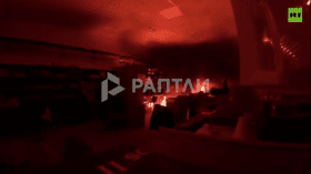 إحراق منشأة أسلحة تابعة لإسرائيل في الاتحاد الأوروبي (فيديو)