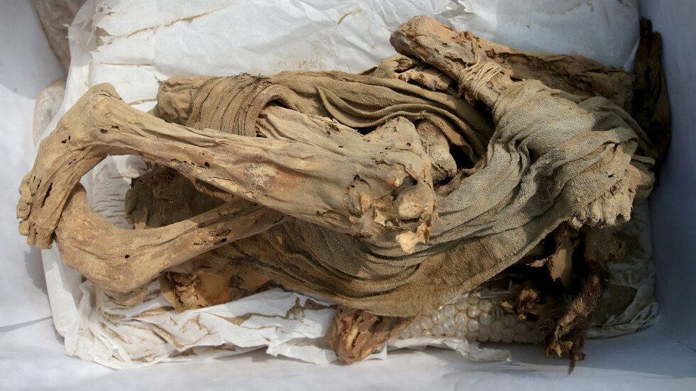 اكتشاف مومياء عمرها نحو 1200 عام تحتفظ بشعرها وجلدها وأسنانها
