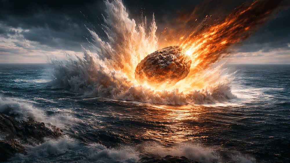 صورة توضيحية - تم التأكد من وجود حفرة صدمية قديمة تحت بحر الشمال