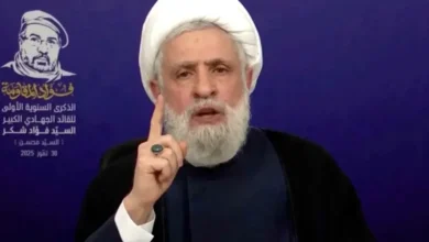 نعيم قاسم: المقاومة مصممة على الاستمرار بلا سقف وهي من اختارت التوقيت للرد على العدوان