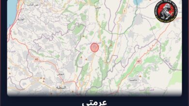 #عاجل تم رصد غارة جوية في لبنانالمناطق المتأثرة: عرمتى...