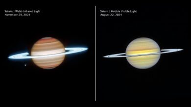 صور ناسا الجديدة المذهلة تكشف عن زحل في ضوء جديد - وكل ذلك بفضل فريق التلسكوب من Webb وHubble