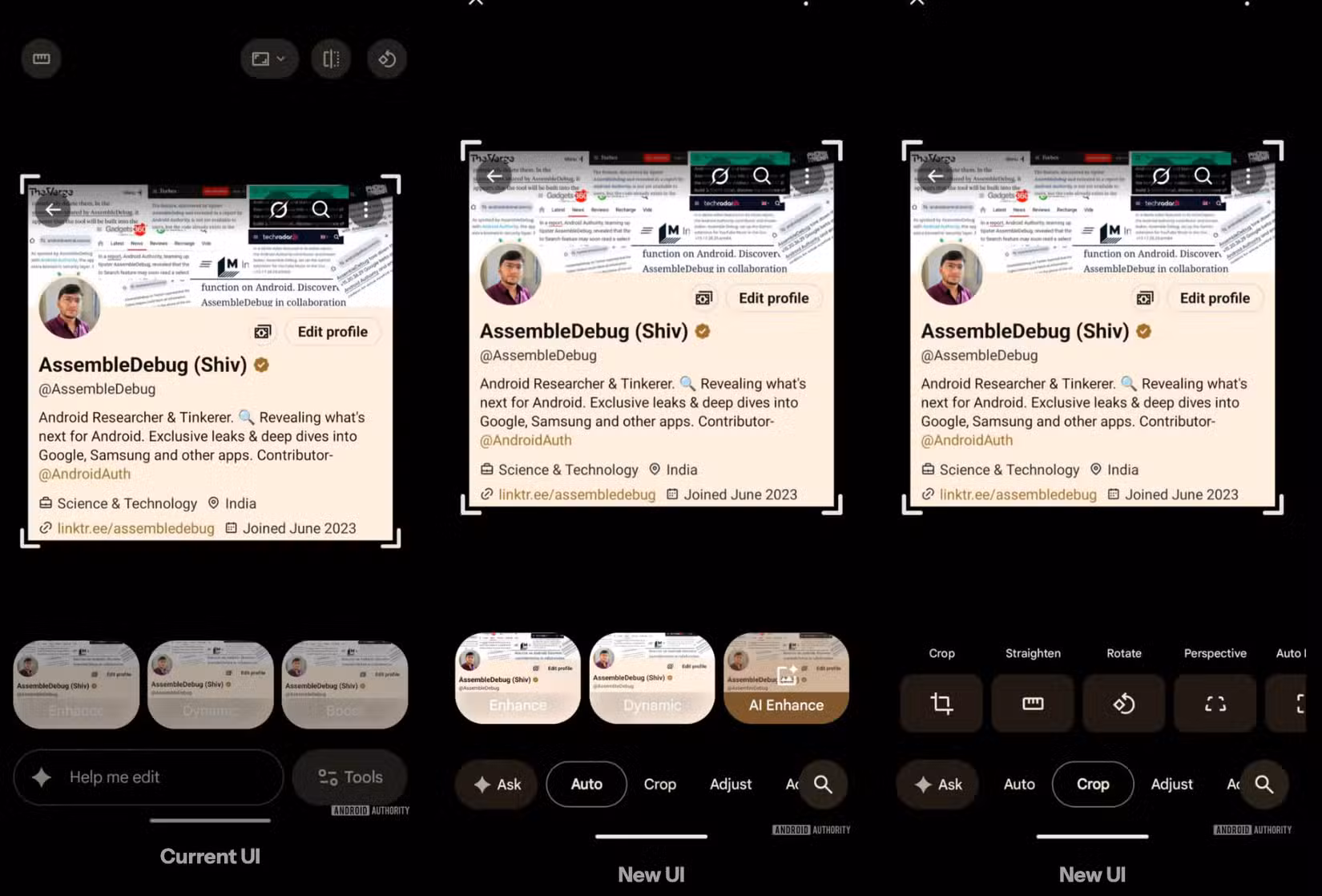 واجهة المستخدم الجديدة لصور Google