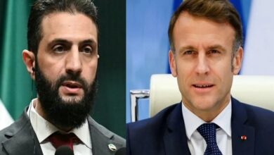 الشرع وماكرون يؤكدان هاتفيا ضرورة احتواء التصعيد في المنطقة