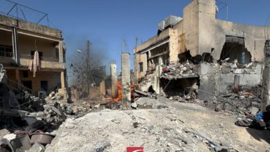 سحب مصابين في دير الزهراني