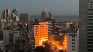 لحظة الإستهداف الإسرائيلي للمبنى المهدد في الباشورة (فيديو) #عاجل