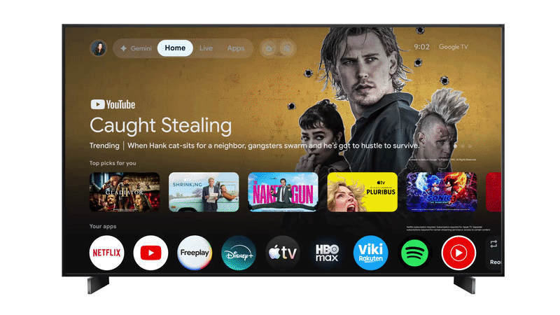 يريد Gemini التأكد من أن Google TV الخاص بك هو الشاشة الوحيدة المهمة