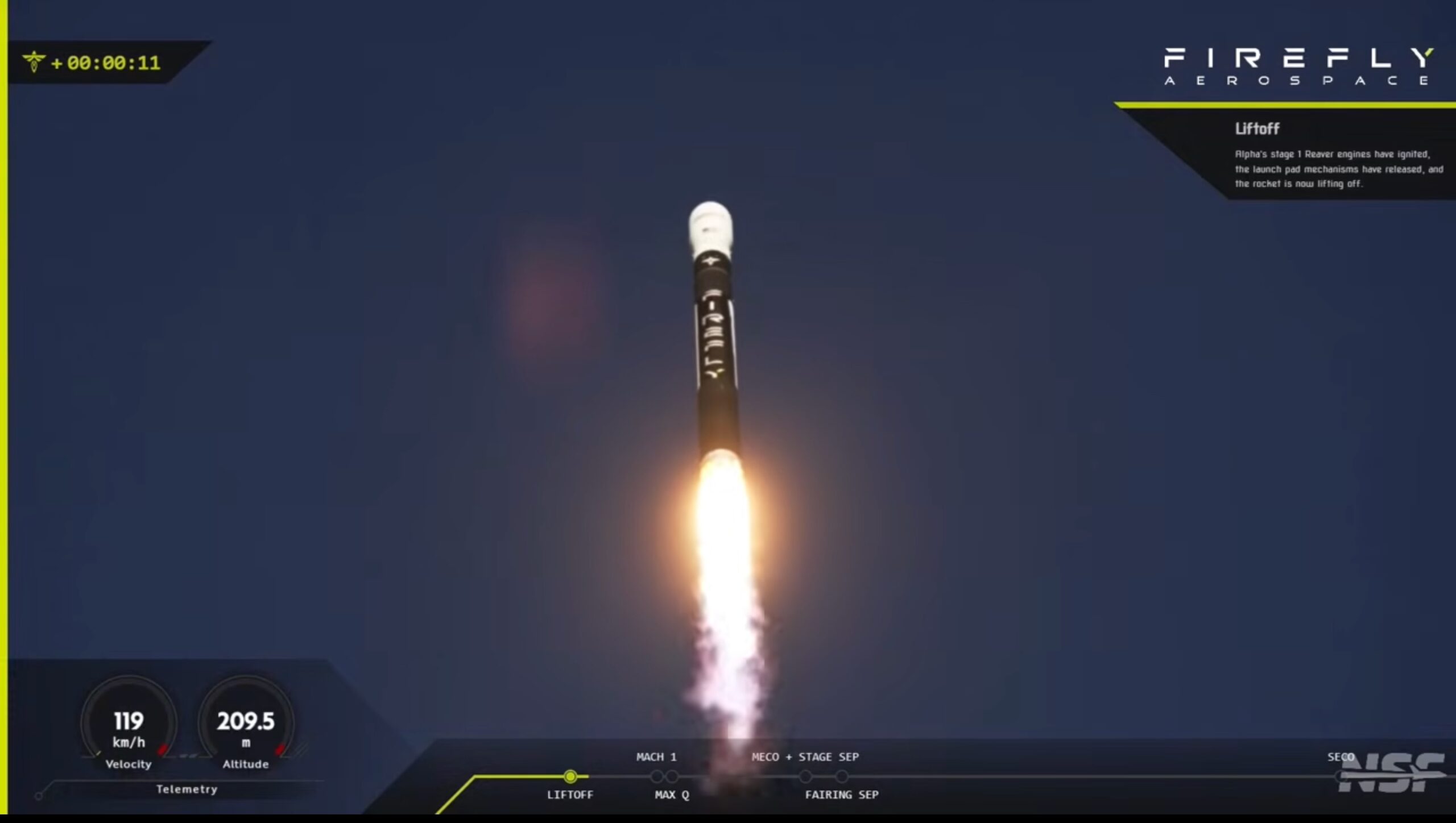 يصل صاروخ ألفا التابع لشركة Firefly Aerospace إلى مداره في أول إطلاق له منذ وقوع حوادث متفجرة العام الماضي (فيديو)