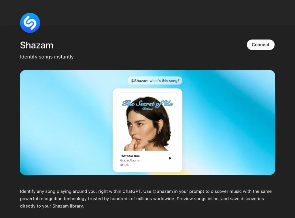 يمكنك الآن استخدام Shazam مباشرة من ChatGPT