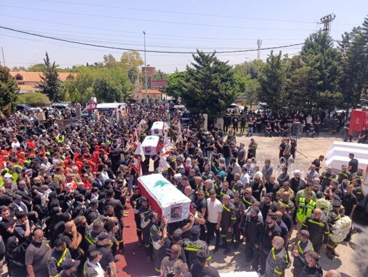 3289512 177755الدفاع المدني شيّع شهداءه الثلاثة في صور بحضور رسمي3857 jpg