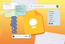 A Digital Collage Featuring The Yellow Google Keep Logo Surrounded By Floating App Interface Element Avif