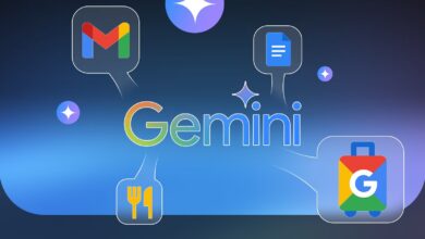 Illustration Showing The Gemini Logo At The Center Surrounded By Gmail Docs Restaurant And Google Tr Avif
