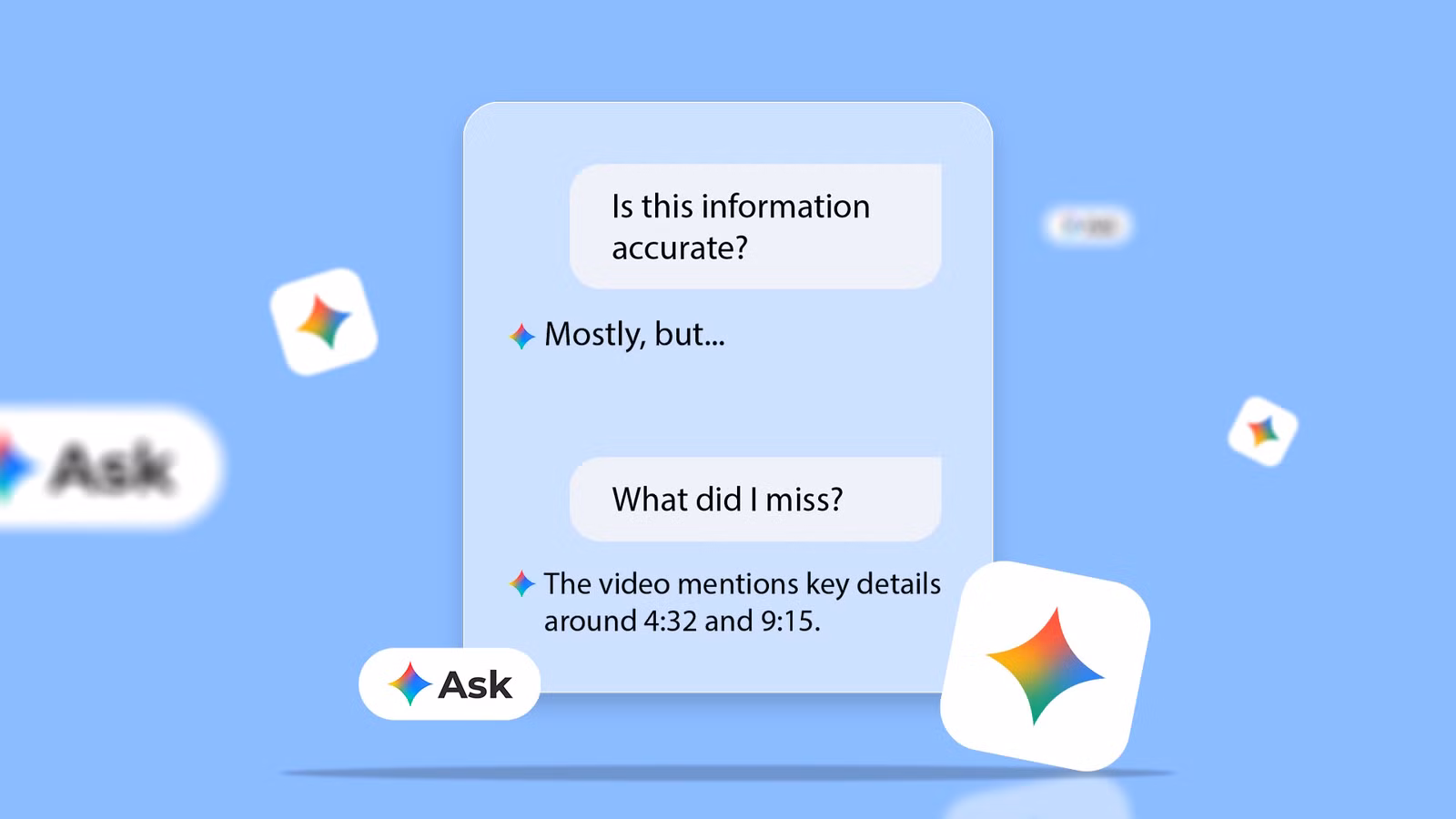 ask gemini answering questions in a chat style interface with gemini icons on a blue background jpg