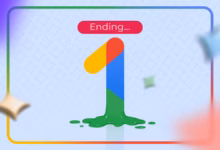 Melting Google One Logo With An Ending Message Above It On A Soft Blue Background With Floating Gemi Avif