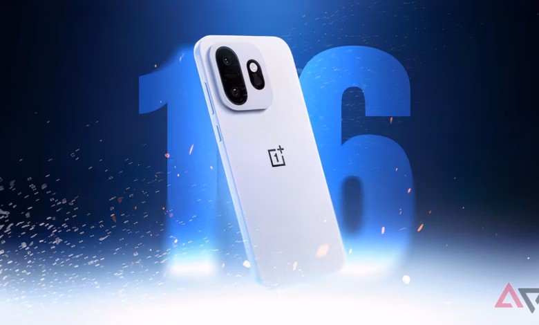 Oneplus 16 Smartphone Floating In Front Of A Glowing Blue 16 Surrounded By Drifting Ash Particles An Avif