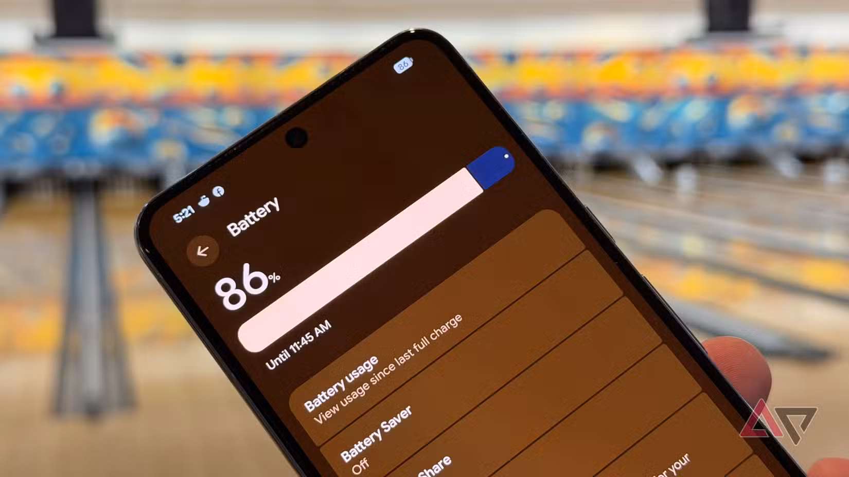 إعدادات البطارية المعروضة على Google Pixel 8 Pro