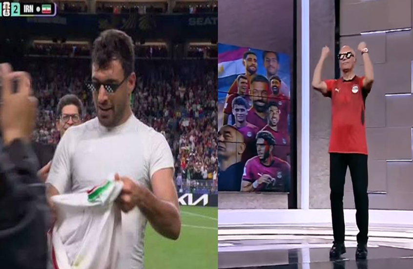 مقلدا لاعب إيران..  إعلامي مصري شهير يرقص في الهواء بعد فوز منتخب الفراعنة