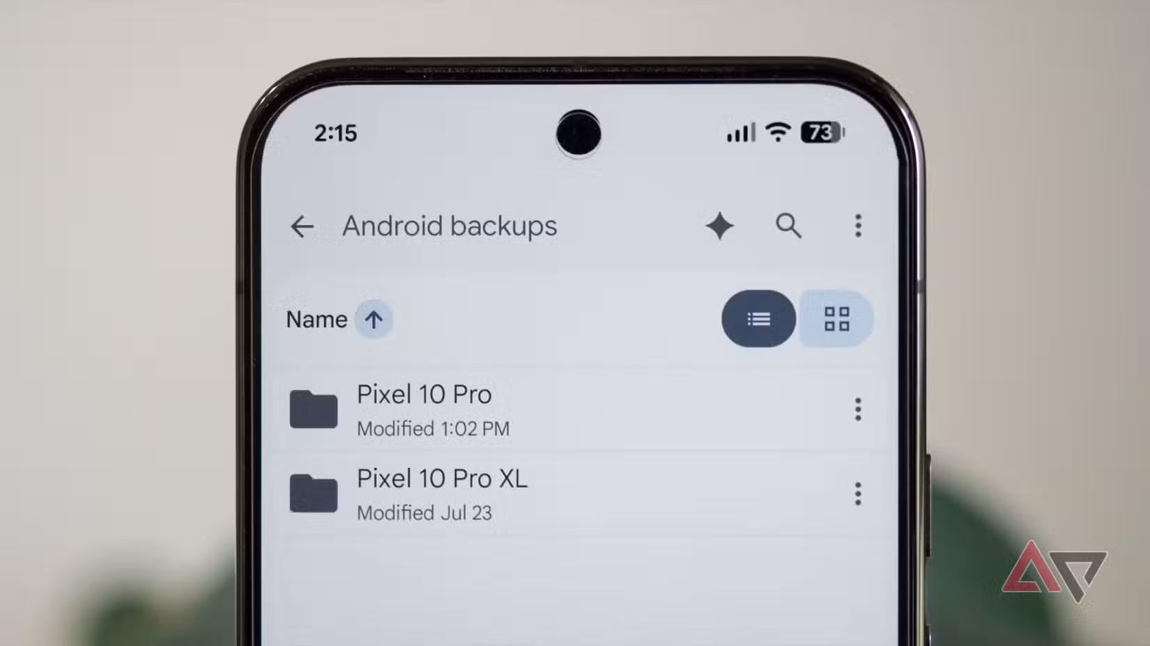 مجلد النسخ الاحتياطية لنظام Android في Google Drive يعرض مجلدات المستندات التي تم نسخها احتياطيًا من وحدات بكسل مختلفة