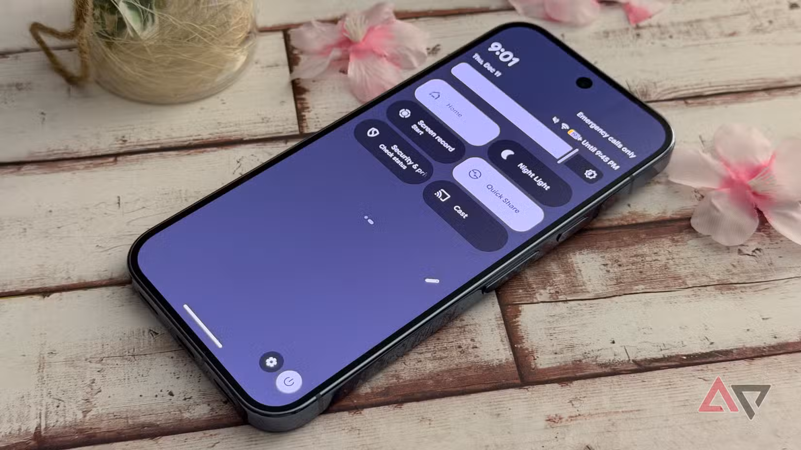 Quick Share shown on the quick settings menu of the Pixel 10