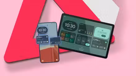 هاتف Android وجهاز لوحي مزودان بأدوات على شاشة القفل