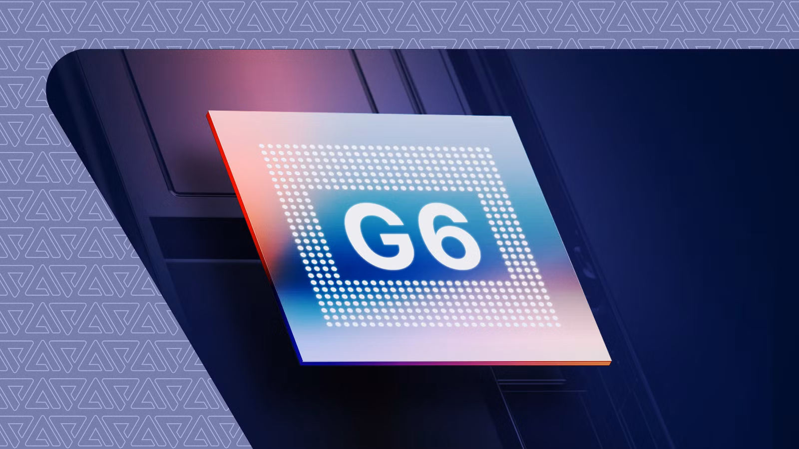 tensor g6 chip displayed on the back of a google pixel phone png