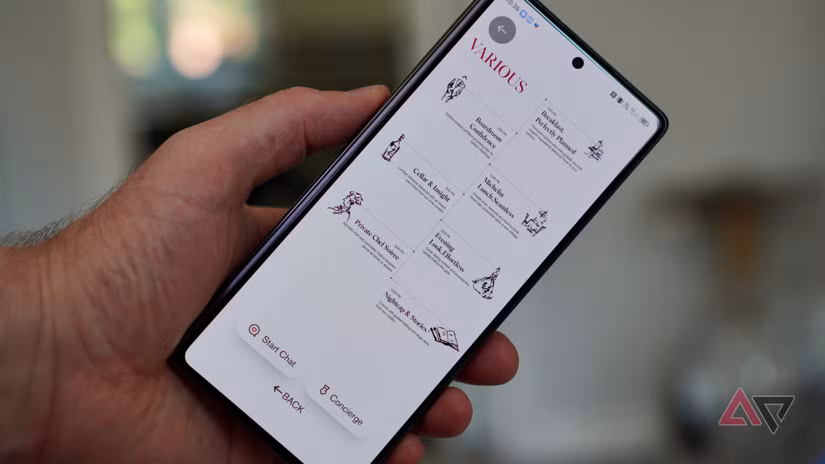The concierge service on the Vertu Alphafold