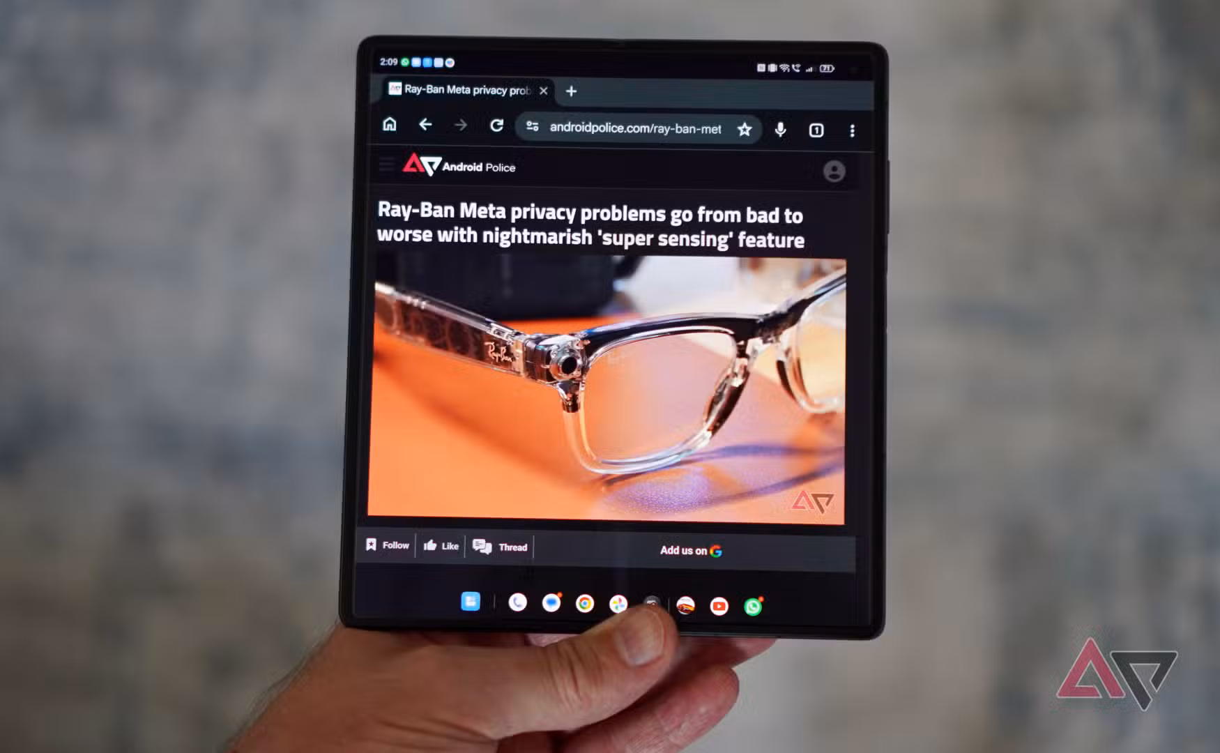 Chrome on the open Vertu Alphafold