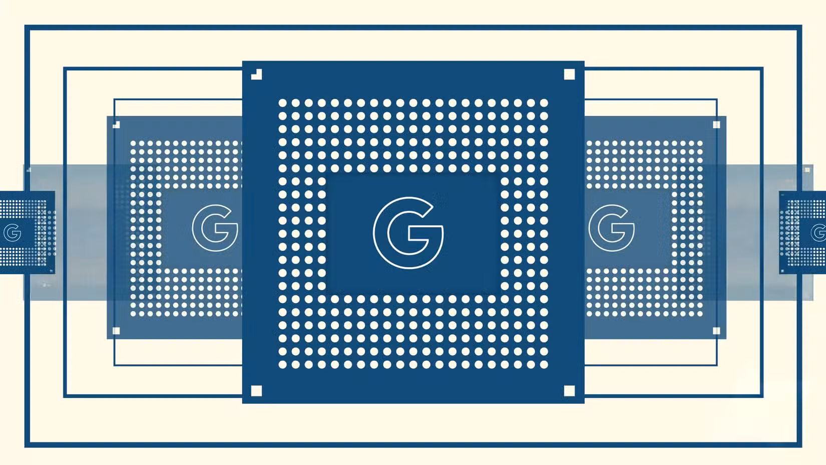 رسم توضيحي لشريحة Google Tensor