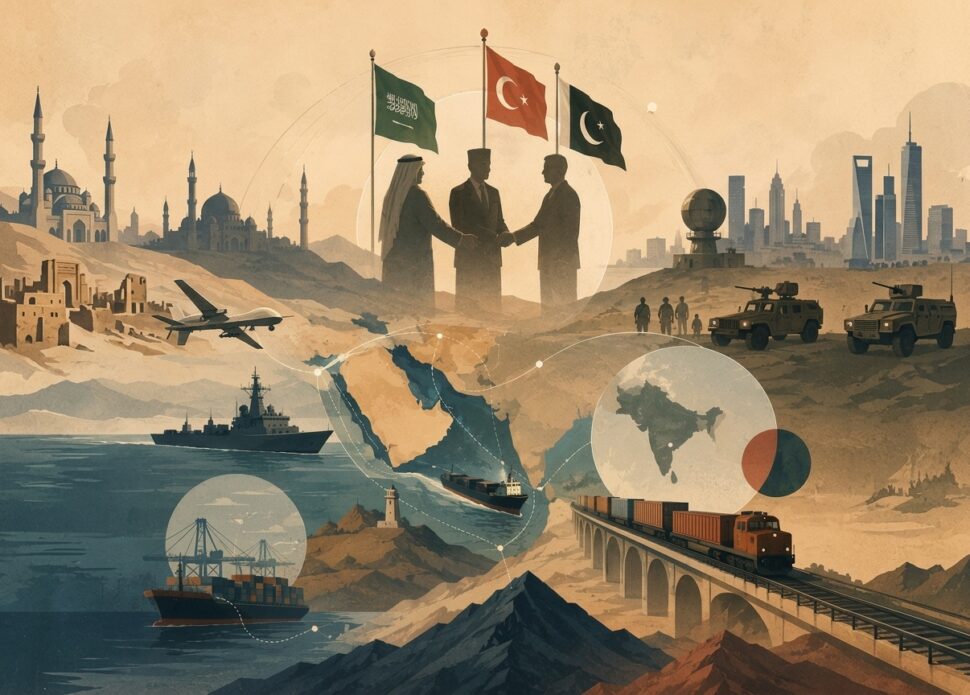 اتفاقية مكة وتحولات النفوذ التركي.. التوازنات الاستراتيجية بين جنوب آسيا وباب المندب ومحور إسرائيل-الهند اتفاقية مكة وتحولات النفوذ التركي.. التوازنات الاستراتيجية بين جنوب آسيا وباب المندب ومحور إسرائيل-الهند