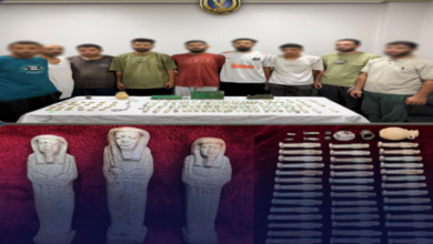 الأمن المصري يضبط كنزا أثريا بحوزة مواطنين