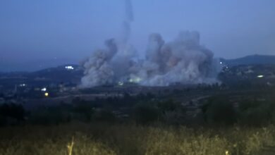 بالصورة | تفجير نفذه العدو الإسرائيلي في بلدة طلوسة